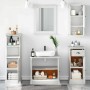 Juego de muebles de baño con cajón VIGO 5 pcs blanco antiguo