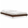 Estructura de cama madera de ingeniería marrón roble 100x200 cm de vidaXL, Camas y somieres - Ref: Foro24-832164, Precio: 70,...
