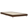 Estructura de cama madera de ingeniería marrón roble 100x200 cm de vidaXL, Camas y somieres - Ref: Foro24-832164, Precio: 70,...