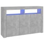 Concrete gray sideboard with LED lights 115.5x30x75 cm by vidaXL, Sideboards - Ref: Foro24-804341, Price: 103,00 €, Discount: %