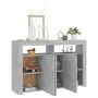Concrete gray sideboard with LED lights 115.5x30x75 cm by vidaXL, Sideboards - Ref: Foro24-804341, Price: 95,20 €, Discount: %