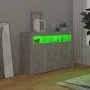 Concrete gray sideboard with LED lights 115.5x30x75 cm by vidaXL, Sideboards - Ref: Foro24-804341, Price: 95,20 €, Discount: %