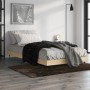 Sonoma oak engineered wood bed frame 90x200 cm by vidaXL, Beds and slatted bases - Ref: Foro24-832168, Price: 72,78 €, Discou...