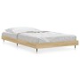 Sonoma oak engineered wood bed frame 90x200 cm by vidaXL, Beds and slatted bases - Ref: Foro24-832168, Price: 72,78 €, Discou...