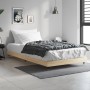 Sonoma oak engineered wood bed frame 90x200 cm by vidaXL, Beds and slatted bases - Ref: Foro24-832168, Price: 72,78 €, Discou...