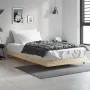 Sonoma oak engineered wood bed frame 90x200 cm by vidaXL, Beds and slatted bases - Ref: Foro24-832168, Price: 71,86 €, Discou...