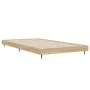 Sonoma oak engineered wood bed frame 90x200 cm by vidaXL, Beds and slatted bases - Ref: Foro24-832168, Price: 71,86 €, Discou...