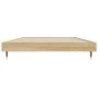 Sonoma oak engineered wood bed frame 90x200 cm by vidaXL, Beds and slatted bases - Ref: Foro24-832168, Price: 71,86 €, Discou...