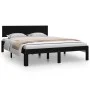 Estructura de cama madera maciza negra King Size 150x200 cm de vidaXL, Camas y somieres - Ref: Foro24-810504, Precio: 187,40 ...