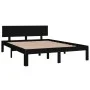 Estructura de cama madera maciza negra King Size 150x200 cm de vidaXL, Camas y somieres - Ref: Foro24-810504, Precio: 187,40 ...