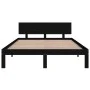 Estructura de cama madera maciza negra King Size 150x200 cm de vidaXL, Camas y somieres - Ref: Foro24-810504, Precio: 187,40 ...