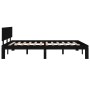 Schwarzer Massivholzbettrahmen King Size 150x200 cm von vidaXL, Betten und Lattenroste - Ref: Foro24-810504, Preis: 190,37 €,...