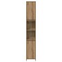 Juego de muebles baño 4 piezas madera ingeniería roble artisan