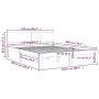Estructura de cama madera maciza negra King Size 150x200 cm de vidaXL, Camas y somieres - Ref: Foro24-810504, Precio: 187,40 ...
