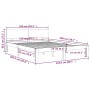 Schwarzer Massivholzbettrahmen King Size 150x200 cm von vidaXL, Betten und Lattenroste - Ref: Foro24-810504, Preis: 190,37 €,...