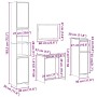 Juego de muebles baño 4 piezas madera ingeniería roble artisan