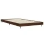 Brown oak engineered wood bed frame 90x200 cm by vidaXL, Beds and slatted bases - Ref: Foro24-832172, Price: 68,43 €, Discoun...