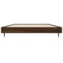 Brown oak engineered wood bed frame 90x200 cm by vidaXL, Beds and slatted bases - Ref: Foro24-832172, Price: 68,43 €, Discoun...