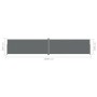 Anthracite gray retractable side awning 200x1000 cm by vidaXL, Umbrellas - Ref: Foro24-318044, Price: 163,64 €, Discount: %