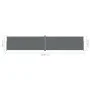 Anthracite gray retractable side awning 200x1000 cm by vidaXL, Umbrellas - Ref: Foro24-318044, Price: 160,28 €, Discount: %