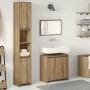 Juego de muebles baño 3 piezas madera ingeniería roble artisan