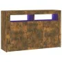 Sideboard with LED lights smoked oak 115.5x30x75 cm by vidaXL, Sideboards - Ref: Foro24-815732, Price: 75,09 €, Discount: %