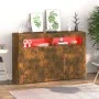 Sideboard with LED lights smoked oak 115.5x30x75 cm by vidaXL, Sideboards - Ref: Foro24-815732, Price: 75,09 €, Discount: %