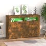 Sideboard with LED lights smoked oak 115.5x30x75 cm by vidaXL, Sideboards - Ref: Foro24-815732, Price: 75,09 €, Discount: %