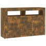 Sideboard with LED lights smoked oak 115.5x30x75 cm by vidaXL, Sideboards - Ref: Foro24-815732, Price: 102,27 €, Discount: %