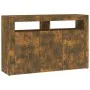 Sideboard with LED lights smoked oak 115.5x30x75 cm by vidaXL, Sideboards - Ref: Foro24-815732, Price: 75,09 €, Discount: %