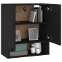 Schwarzer Wandschrank aus Sperrholz, 60 x 31 x 70 cm von vidaXL, Schließfächer und Lagerschränke - Ref: Foro24-812880, Preis:...
