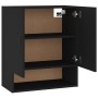 Schwarzer Wandschrank aus Sperrholz, 60 x 31 x 70 cm von vidaXL, Schließfächer und Lagerschränke - Ref: Foro24-812880, Preis:...