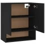 Schwarzer Wandschrank aus Sperrholz, 60 x 31 x 70 cm von vidaXL, Schließfächer und Lagerschränke - Ref: Foro24-812880, Preis:...