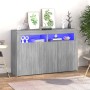 Sideboard with Sonoma grey LED lights 115.5x30x75 cm by vidaXL, Sideboards - Ref: Foro24-815733, Price: 113,70 €, Discount: %