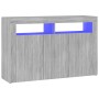 Sideboard with Sonoma grey LED lights 115.5x30x75 cm by vidaXL, Sideboards - Ref: Foro24-815733, Price: 113,70 €, Discount: %