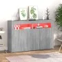 Sideboard with Sonoma grey LED lights 115.5x30x75 cm by vidaXL, Sideboards - Ref: Foro24-815733, Price: 108,54 €, Discount: %
