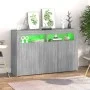 Sideboard mit LED-Leuchten in Sonoma-Grau 115,5x30x75 cm von vidaXL, Sideboards - Ref: Foro24-815733, Preis: 108,54 €, Rabatt: %