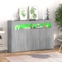 Sideboard with Sonoma grey LED lights 115.5x30x75 cm by vidaXL, Sideboards - Ref: Foro24-815733, Price: 113,70 €, Discount: %