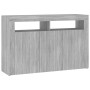 Sideboard with Sonoma grey LED lights 115.5x30x75 cm by vidaXL, Sideboards - Ref: Foro24-815733, Price: 113,70 €, Discount: %