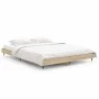 Sonoma oak engineered wood bed frame 135x190 cm by vidaXL, Beds and slatted bases - Ref: Foro24-832184, Price: 99,99 €, Disco...