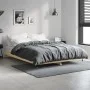 Sonoma oak engineered wood bed frame 135x190 cm by vidaXL, Beds and slatted bases - Ref: Foro24-832184, Price: 99,99 €, Disco...
