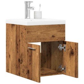 Juego de muebles de baño 2 piezas madera ingeniería envejecida en Muebles de baño | Comprar online en Foro24