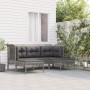 5-teiliges Gartenmöbel-Set und graue synthetische Rattankissen von vidaXL, Gartensets - Ref: Foro24-319664, Preis: 334,11 €, ...