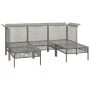 5-teiliges Gartenmöbel-Set und graue synthetische Rattankissen von vidaXL, Gartensets - Ref: Foro24-319664, Preis: 328,18 €, ...