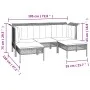 5-teiliges Gartenmöbel-Set und graue synthetische Rattankissen von vidaXL, Gartensets - Ref: Foro24-319664, Preis: 328,18 €, ...