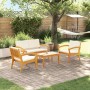 Conjunto bistro 4 pcs Marrón 75 x 45 x 38cm
