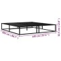 Black metal bed frame 140x200 cm by vidaXL, Beds and slatted bases - Ref: Foro24-324788, Price: 107,92 €, Discount: %