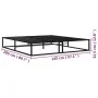Schwarzer Metallbettrahmen 140x200 cm von vidaXL, Betten und Lattenroste - Ref: Foro24-324788, Preis: 106,96 €, Rabatt: %