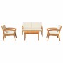 Conjunto bistro 4 pcs Marrón 75 x 45 x 38cm