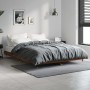 Estructura de cama madera de ingeniería marrón roble 135x190 cm de vidaXL, Camas y somieres - Ref: Foro24-832188, Precio: 100...